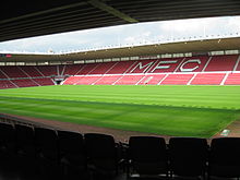 Binnenaanzicht Riverside stadion  