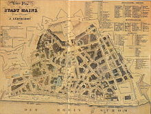 Federal fortress Mainz around 1844. lithograph by J. Lehnhardt