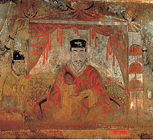 Un dessin dans l'une des chambres des tombes de Goguryeo.