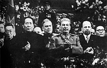 Mao Ce-tung a Josif Stalin v Moskvě, prosinec 1949