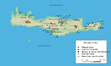 Minoïsche plaatsen op Kreta
