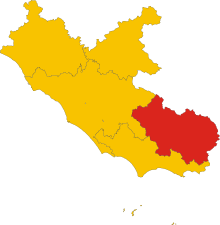 Frosinone en el Lacio.  