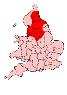 Approximate settlement area of the Brigantes