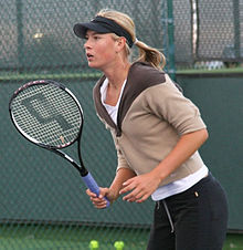 Maria Šarapovová při tréninku v roce 2006