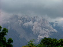 Flujos piroclásticos de Merapi en 2006  