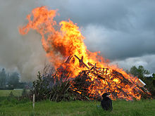 A fire converts chemical energy into heat.