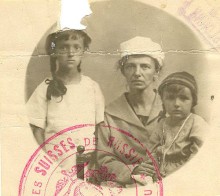 Swiss family fleeing Russia during the civil war, around 1921