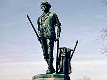 The verse is engraved at the foot of The Minute Man statue.