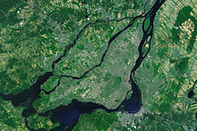 Satellite photo of the Hochelaga archipelago