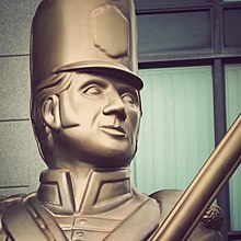 En staty av en soldat från kriget 1812