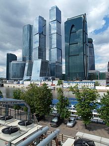建設中のモスクワ国際ビジネスセンター