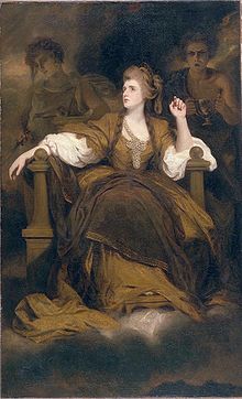 Sarah Siddons como Musa Trágica de Sir Joshua Reynolds, cuadro en The Huntington, San Marino, California  
