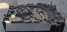 Cathedral square and Prinzipalmarkt in a model for the blind