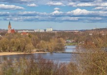Neubrandenburg at the Tollensesee. View to the northeast