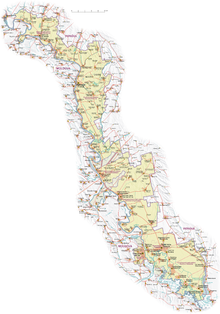 Road map of Transnistria with adjacent areas