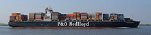 Post-Panamax container vessel P&amp;O Nedlloyd Barentsz (5468 TEU) built 2000 by Kvaerner Warnowwerft (2001)
