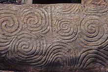 De toegangsplaat van Newgrange