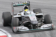 Nico Rosberg ha conquistato il primo podio della Mercedes come squadra ufficiale dal 1955 al Gran Premio della Malesia 2010.