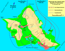 The two waves of Japanese attacks on 7 December 1941
