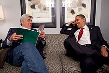 Leno met president Barack Obama in maart 2009