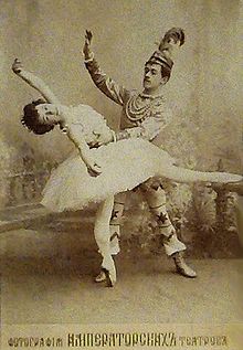 "Cukrinių slyvų fėja ir princas Kokeluchė" Sankt Peterburgo Marijos teatre apie 1900 m.