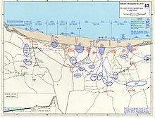 The Omaha beachhead on June 6, 1944.