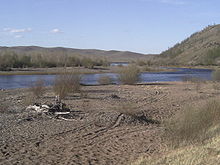 Rzeka Onon, Mongolia jesienią, region, w którym urodził się i dorastał Temüjin.