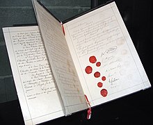Original document of the first Geneva Convention, 1864