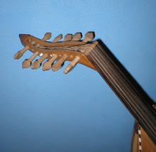 Swirl box of an oud