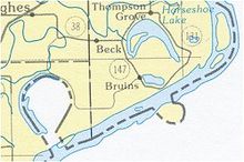 Strangulated oxbow lakes of the Mississippi River