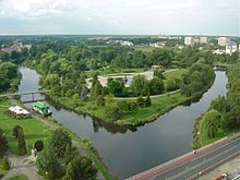 River Gwda (Küddow) in the city centre