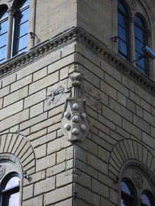 The Medici coat of arms on the Medici Palace