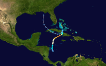 Trayectoria de la tormenta