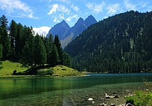 Lake Palpuogna on the Albula Pass