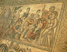 Birth of Dionysus on Mount Nysa, mosaic in the "House of Aion", Paphos (4th century A.D.)