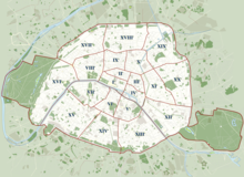 Map of the arrondissements