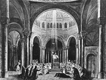 Parsifal, Akt 3. Scenografia Paul von Joukowsky, 1882.