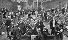 Vote in the House of Lords on the Parliament Act 1911.