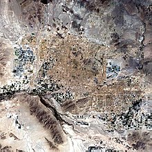 Satellitbild av Phoenix storstadsområde år 2002.