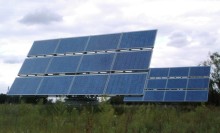 Photovoltaic system tracking the position of the sun in Berlin-Adlershof