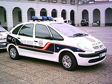 O mașină de poliție spaniolă