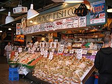 Mercado de peixe Pike Place
