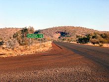 Nord for Pilbara med udsigt mod syd til bjergkæden