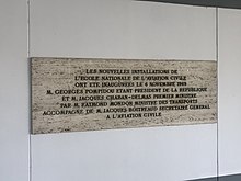 1969'da Toulouse kampüsünün başlangıcı için plaket