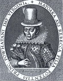 Pocahontas (anglická rytina, 1616)