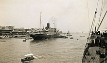 Port scene in Port Said during the Great Depression, early 1930s