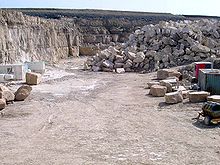 Cantera de piedra de Portland en la isla de Portland  