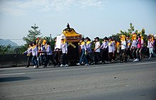 Procession with a local god in Taiwan.