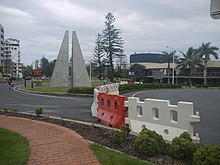 Boundary Street Coolangatta. Barykady blokujące dostęp z New South Wales