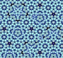 Quasi-periodic crystal as studied by Nobel Laureate in Chemistry (2011) Dan Shechtman.